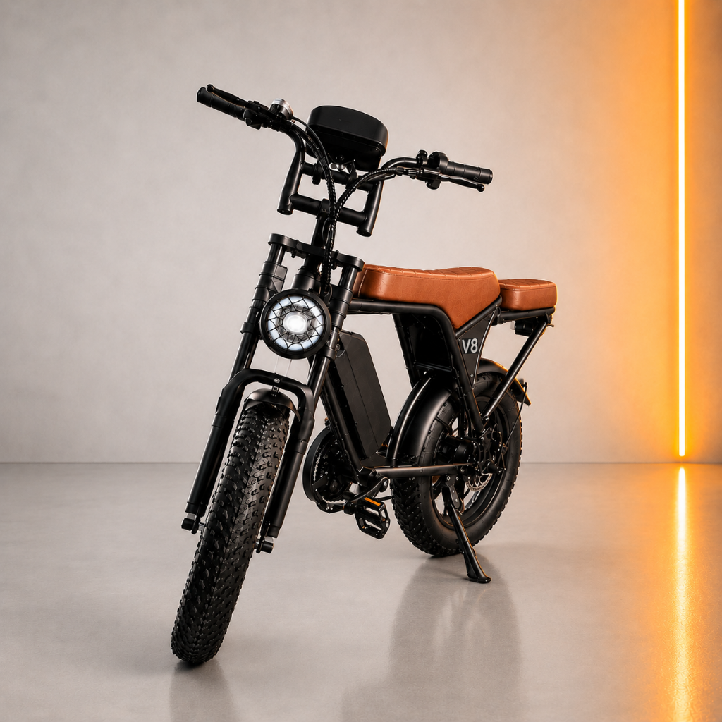 V8 Fat Tire Electric Bike for Adults (1000W–1500W)
