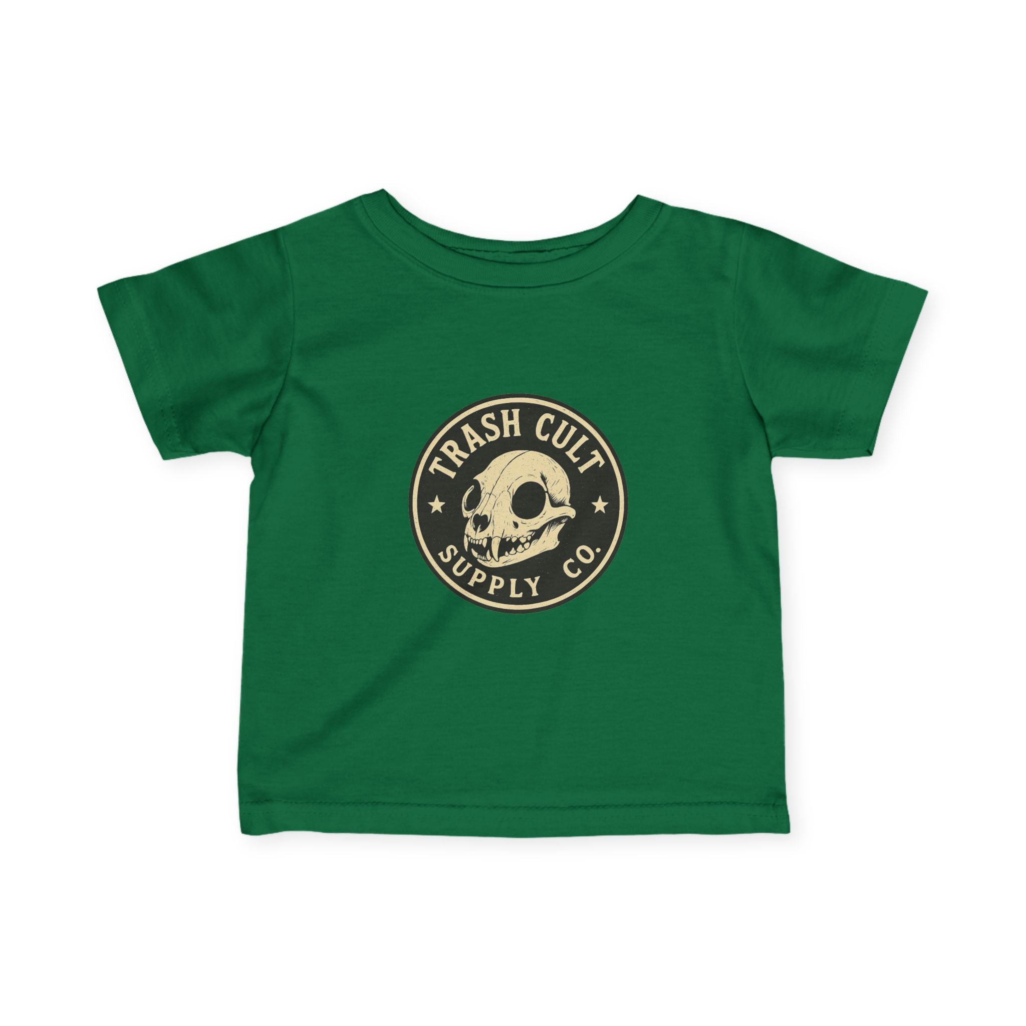 Trash Cult Skull Infant Tee, Baby T-Shirt, Unisex Baby Top, Cute Skull Baby Clothes, Edgy Infant Apparel, Trendy Newborn Gift