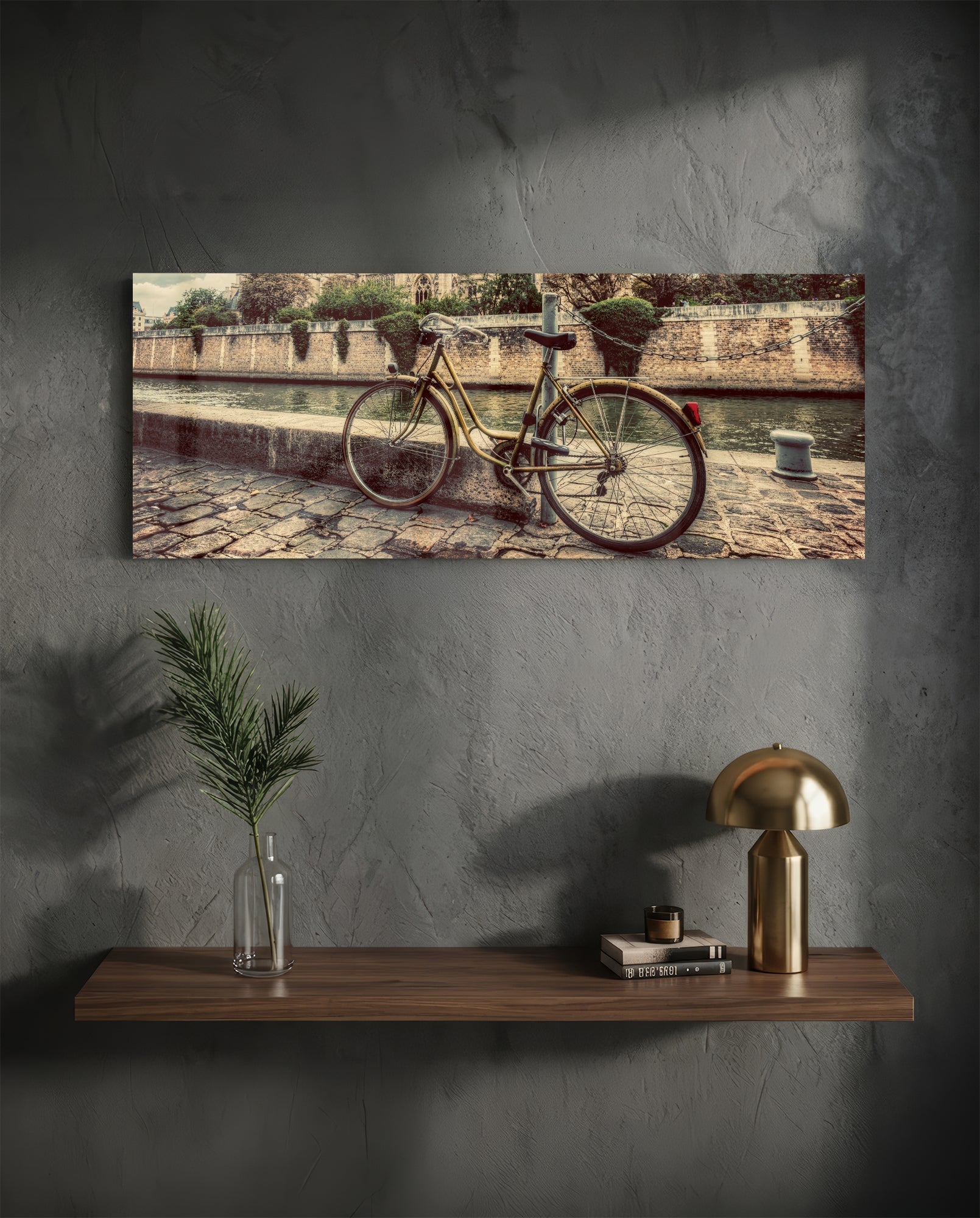 Bicycle Glass Wall Art (36"x14")