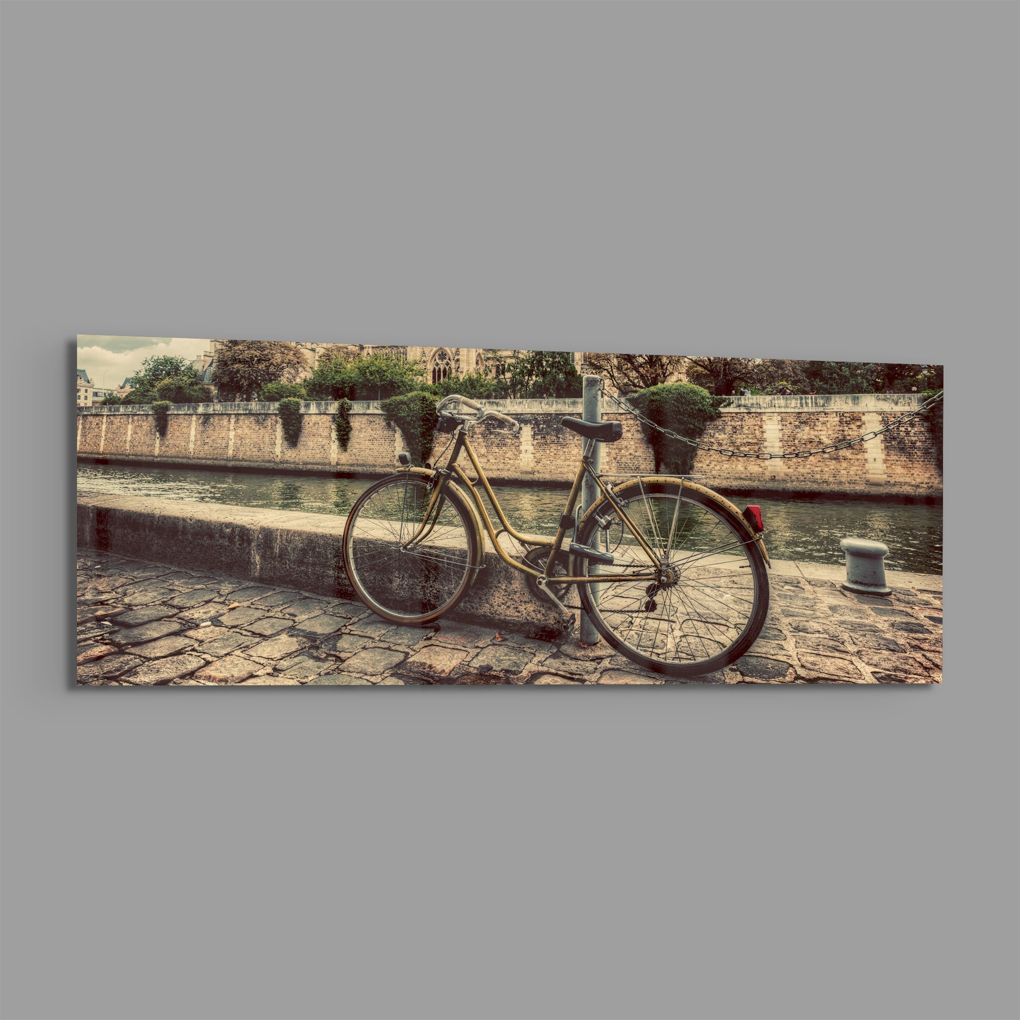 Bicycle Glass Wall Art (36"x14")