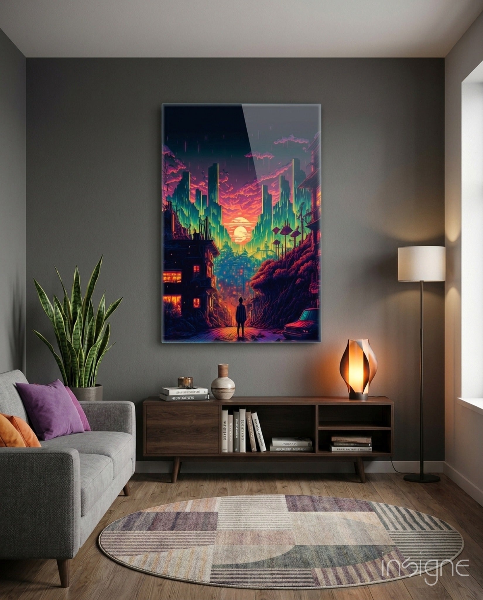 Walk to the New Life Glass Wall Art || Designers Collection