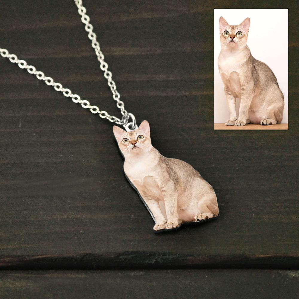 Personalized Photo Necklace,Pet Photo Necklace,Picture Necklace, Memorial Gift