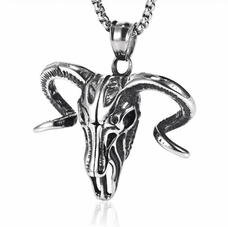 Punk Ghost Skull Mask Pendant Necklace Cool Men&