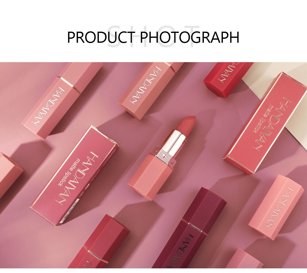 6 Colors Matte Non stick Cup Lipstick Long Lasting Moisturizing Lipstick Cosmetics Set