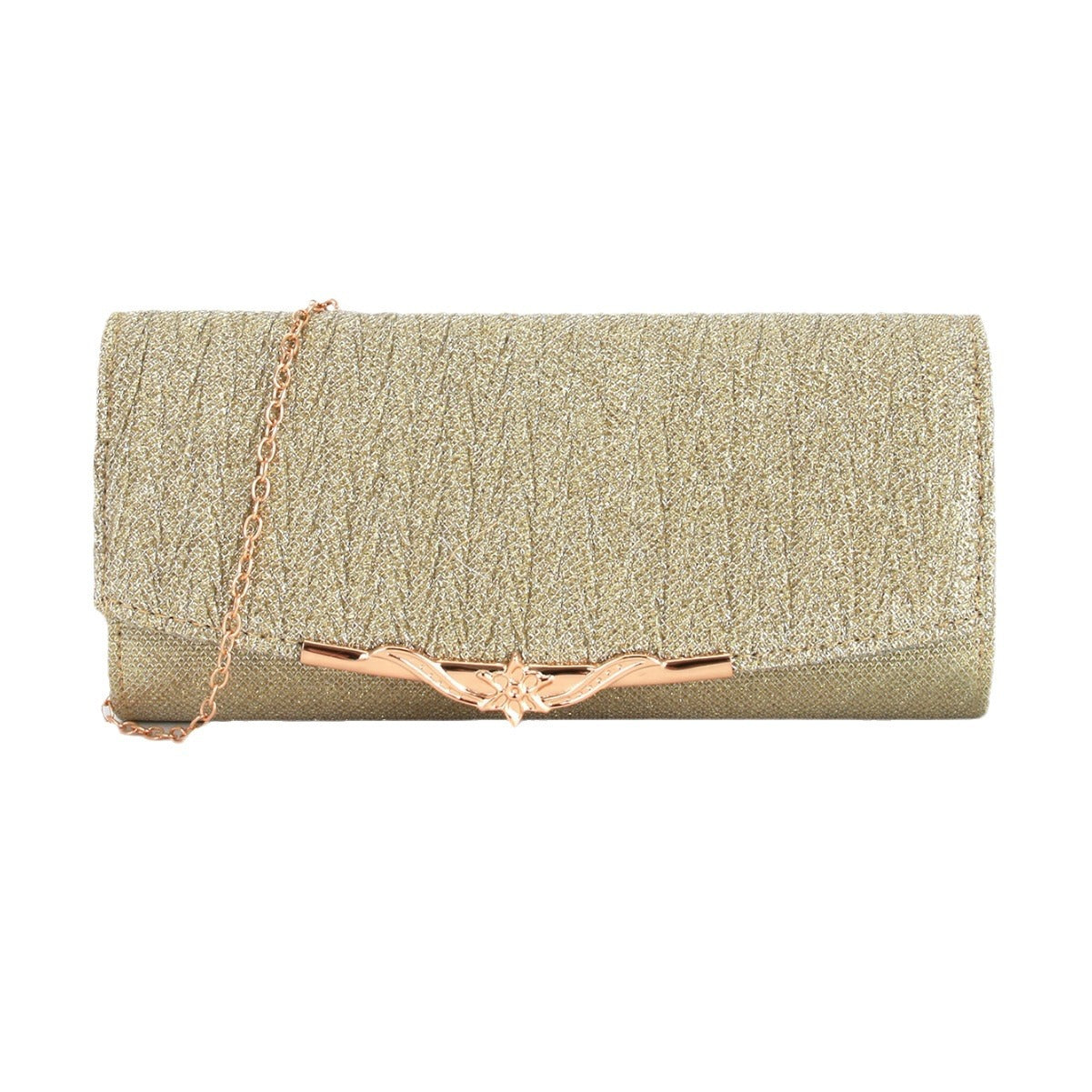 Metal veil pleated Clutch bag evening bag