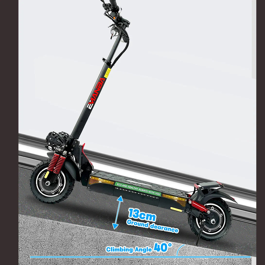 EMANBA X4 EU USA In Stock 2*800W Powerful Dual Motors Electric Kick Scooter 10Inch Off Road Tire E Scooter 50-60km