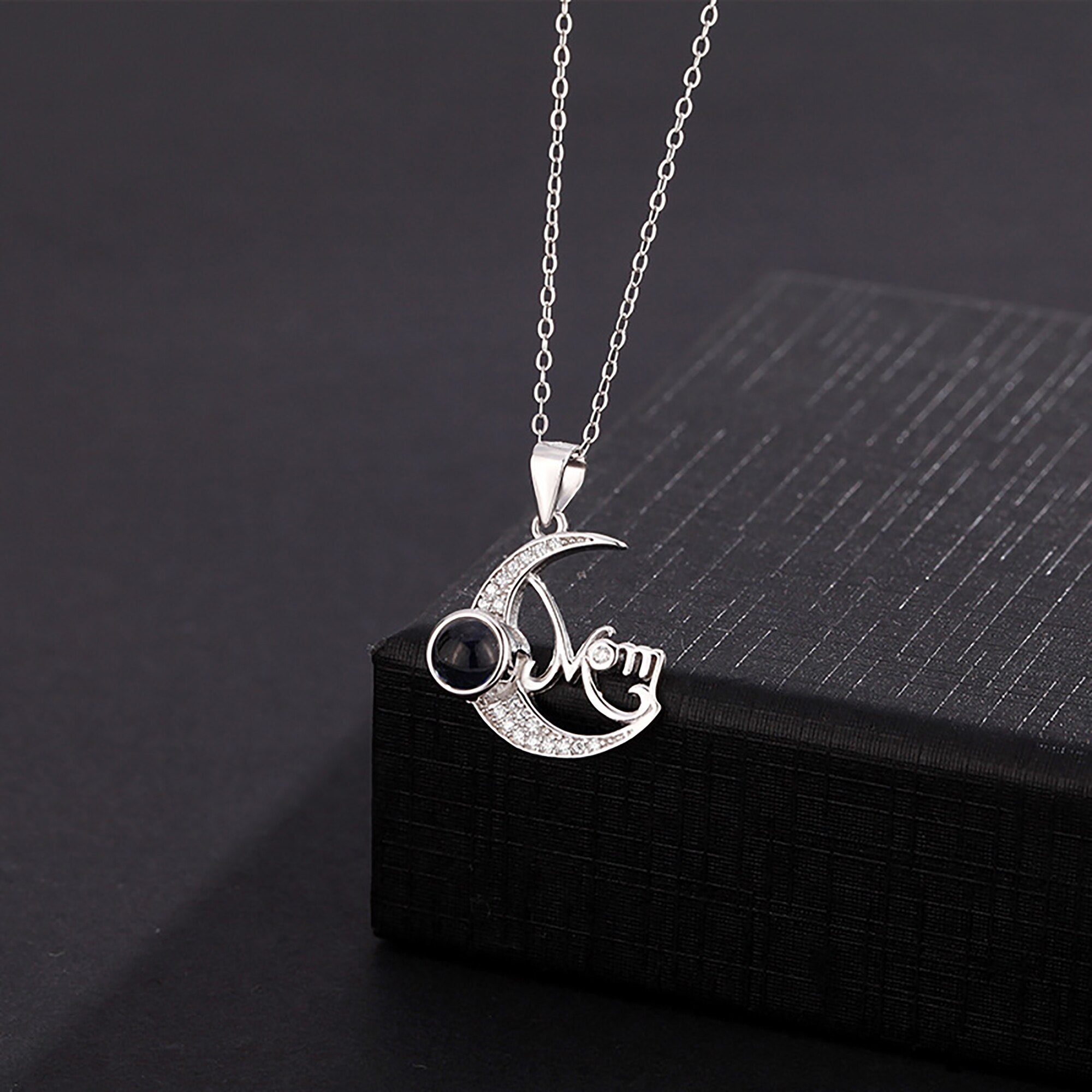 Customizable photo of the moon Projection Necklace Pendant Jewelry