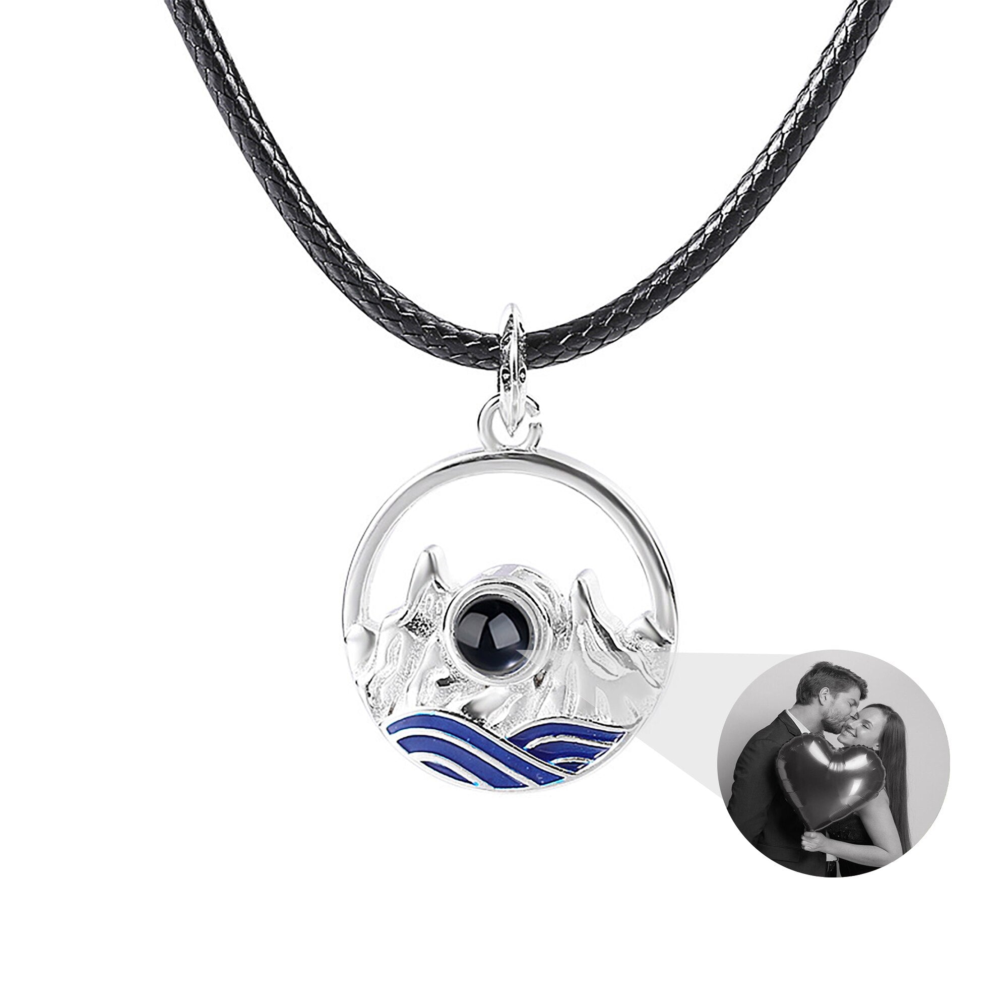 Couples who can customize photos Projection Necklace Pendant Jewelry For Lover Girlfriend