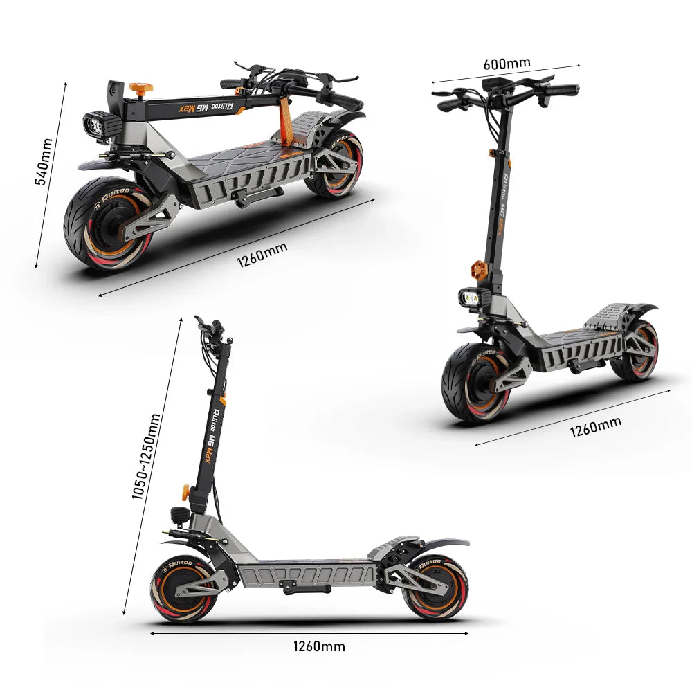 M6Max Dual Motor 5600W Electric Scooter - Fast & Foldable 11 Inch