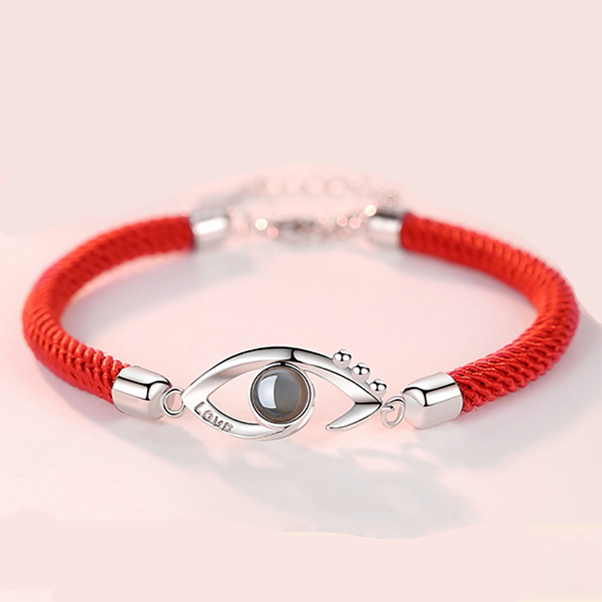 Customizable Photo EyesCircle Projection Bracelets Personalized Couple Memorial Jewelr