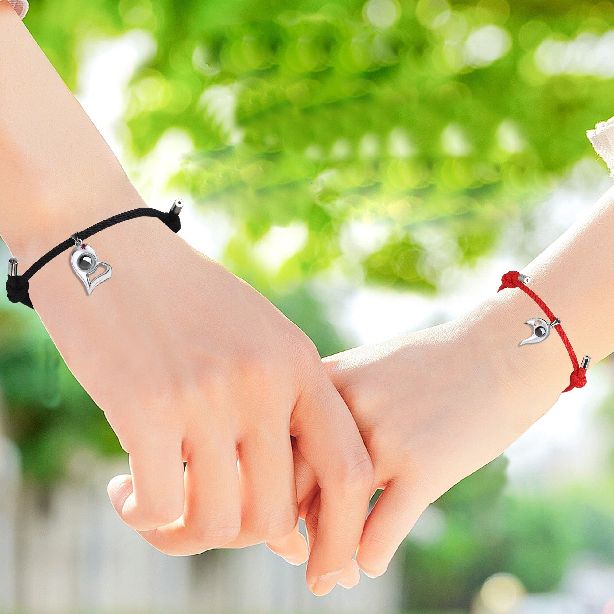 Customizable photo Projection Couple Bracelet Simple Projection Shake Bracelet