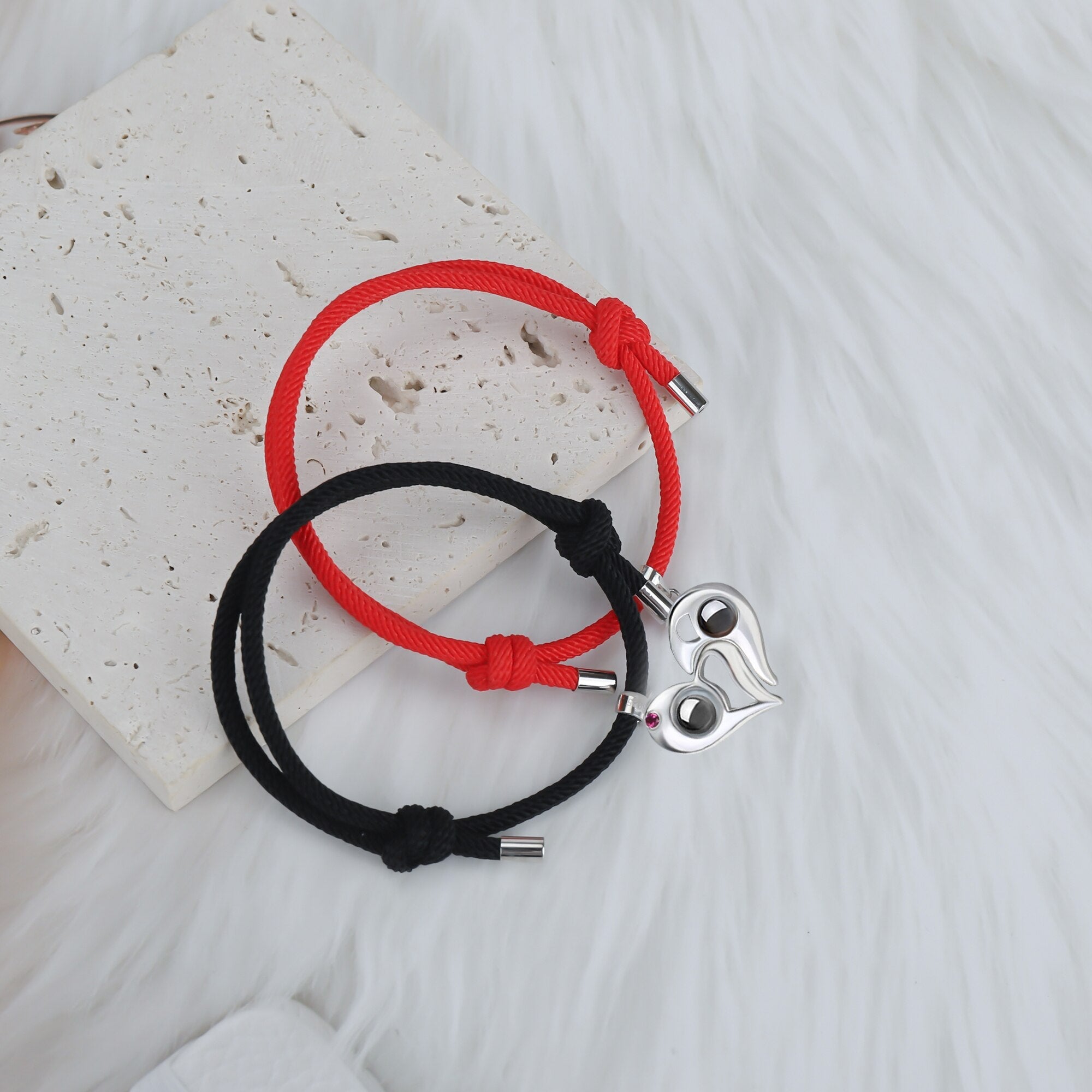 Customizable photo Projection Couple Bracelet Simple Projection Shake Bracelet