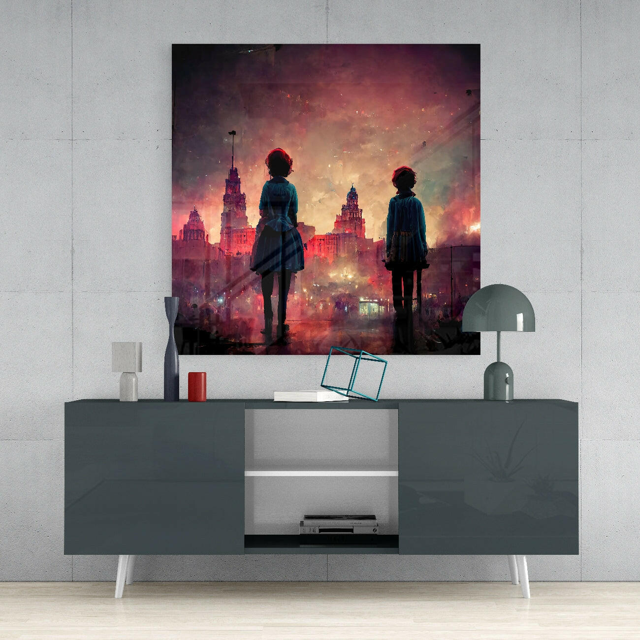 The City was Sad Glass Wall Art || Designer Collection