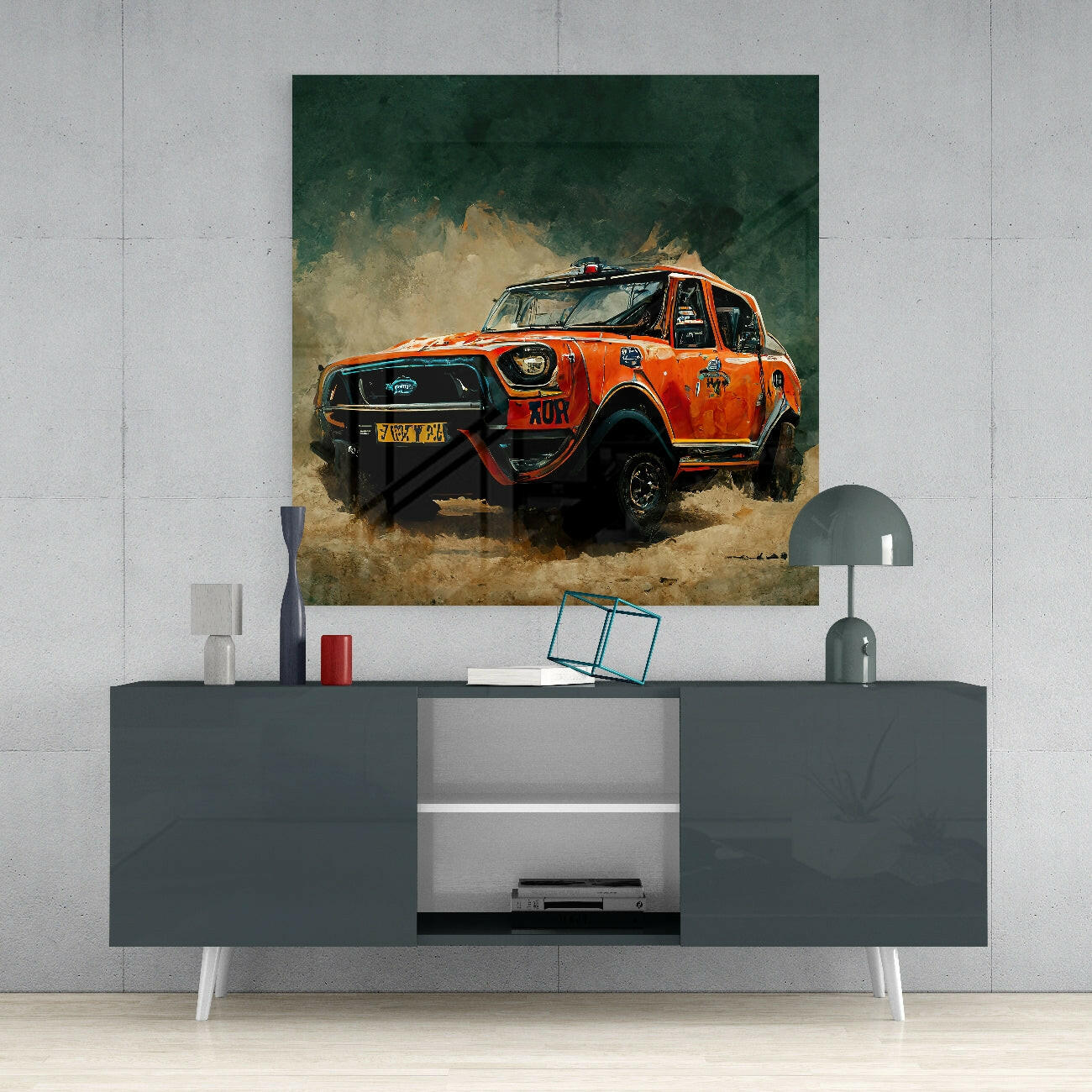 Racer Glass Wall Art || Designer Collection