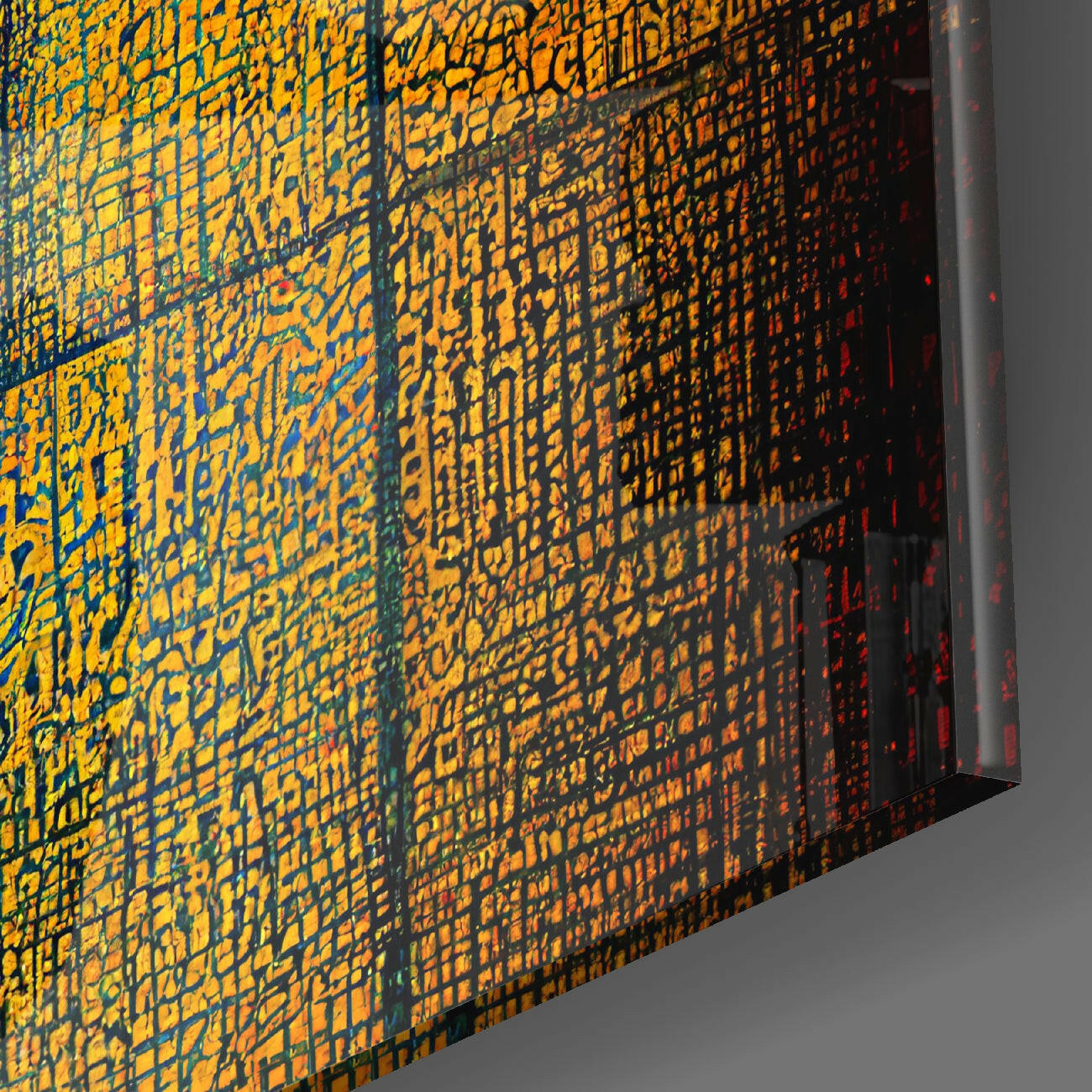 Blocks Glass Wall Art || Designers Collection