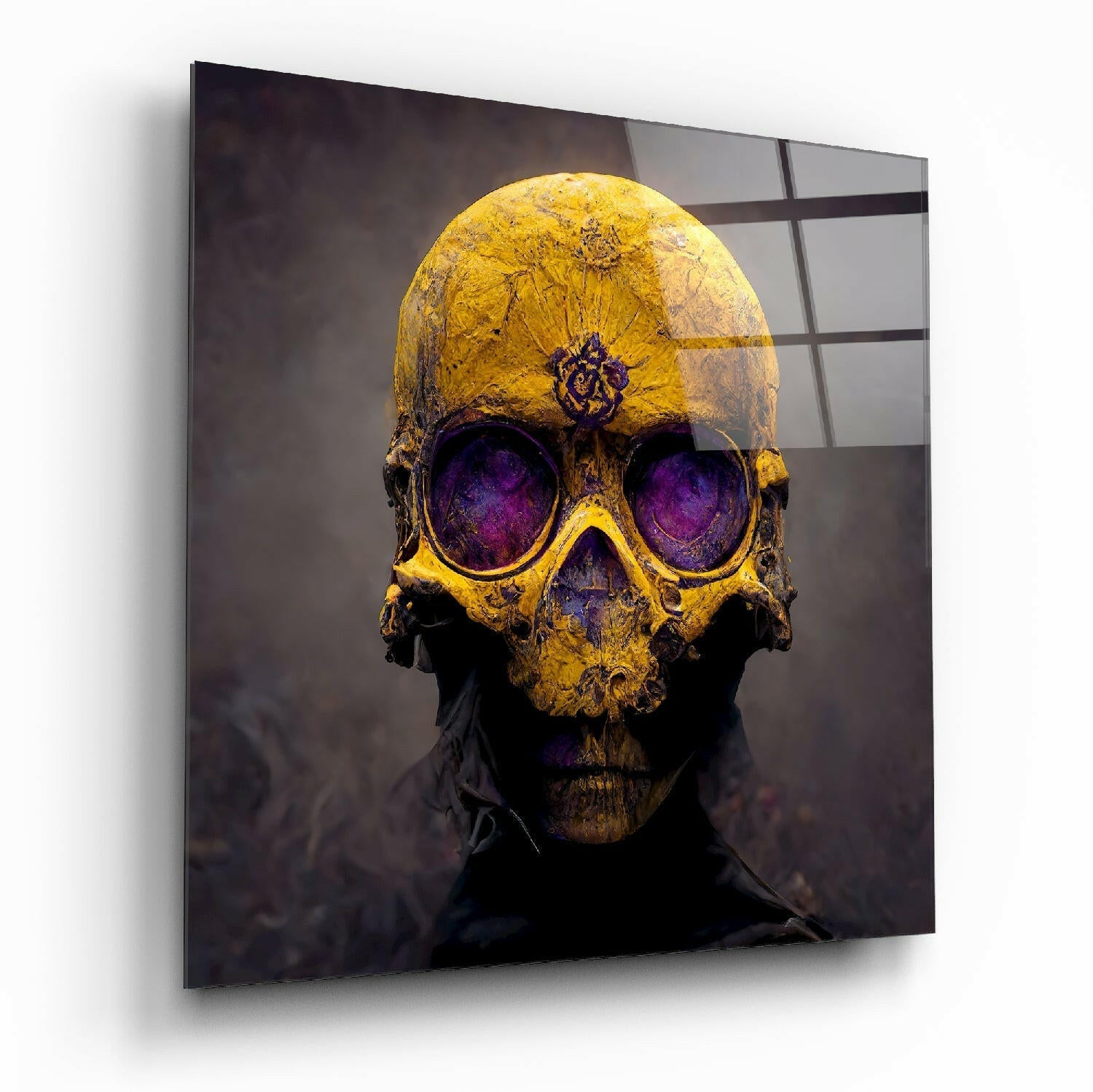 Yellow Head Glass Wall Art || Designer Collection
