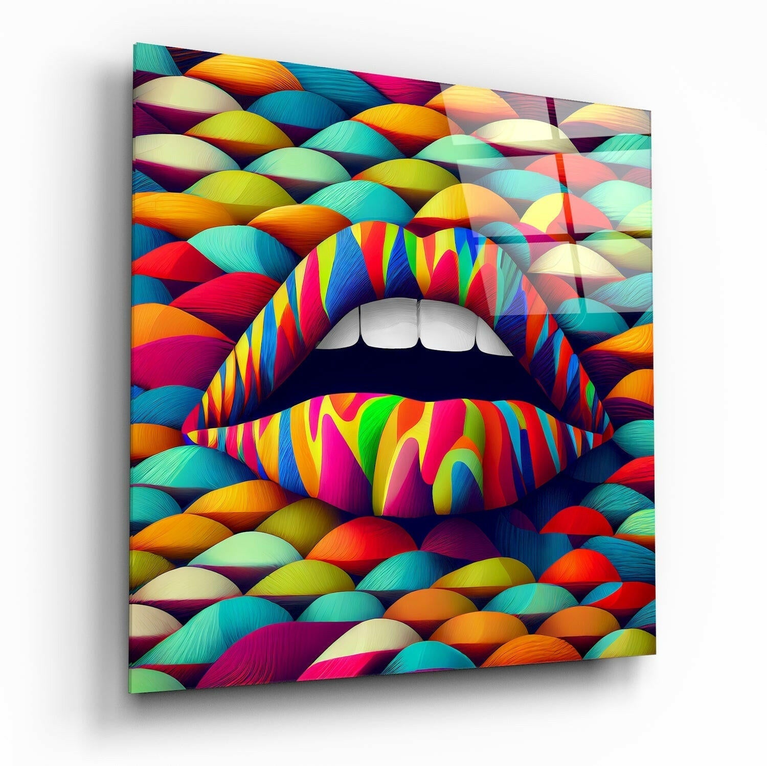 Lips Glass Wall Art || Designer Collection