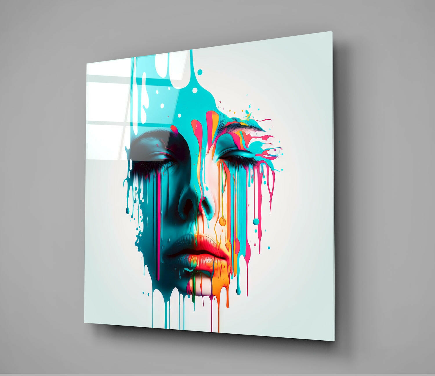 Face of Her Glass Wall Art || Designers Collection