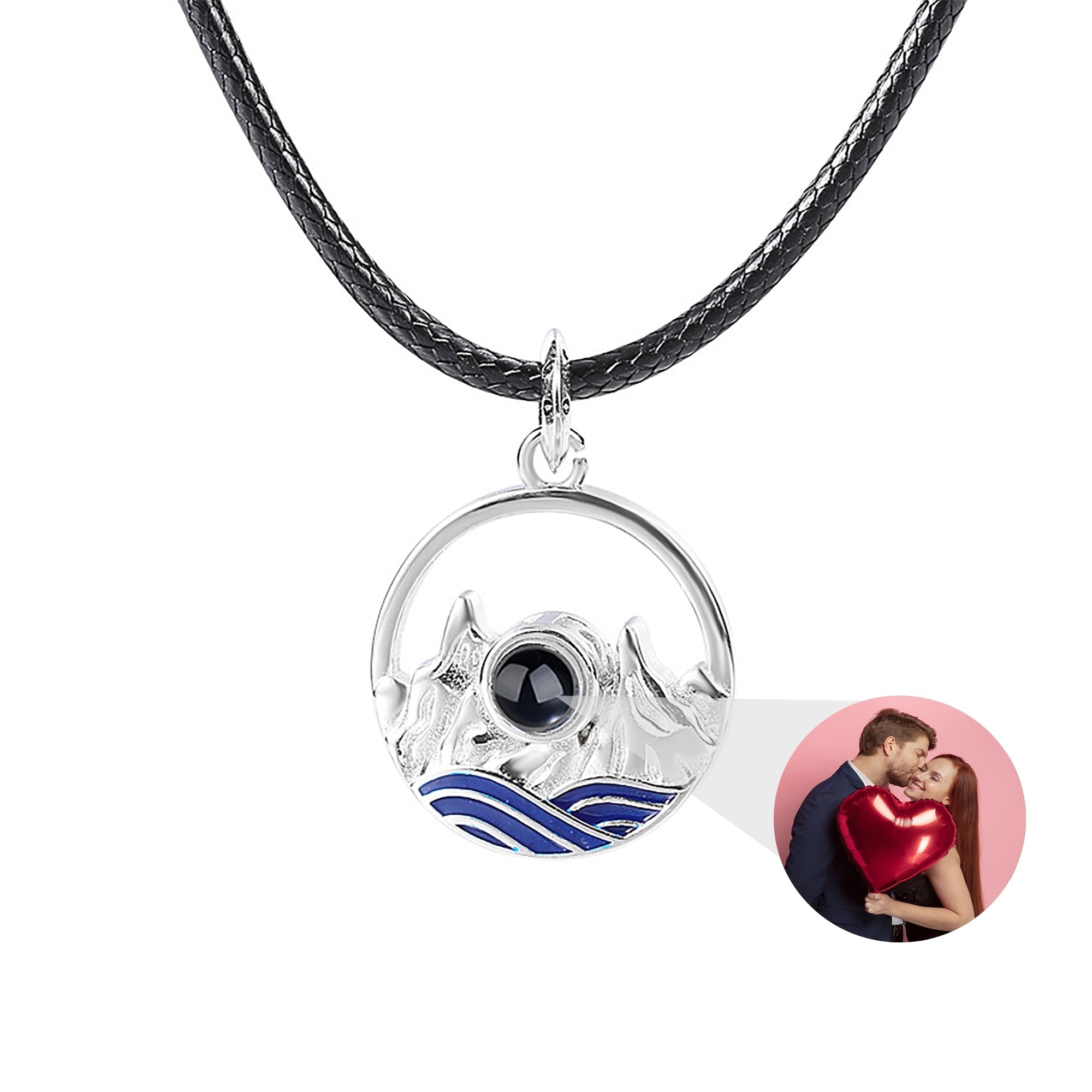 Couples who can customize photos Projection Necklace Pendant Jewelry For Lover Girlfriend