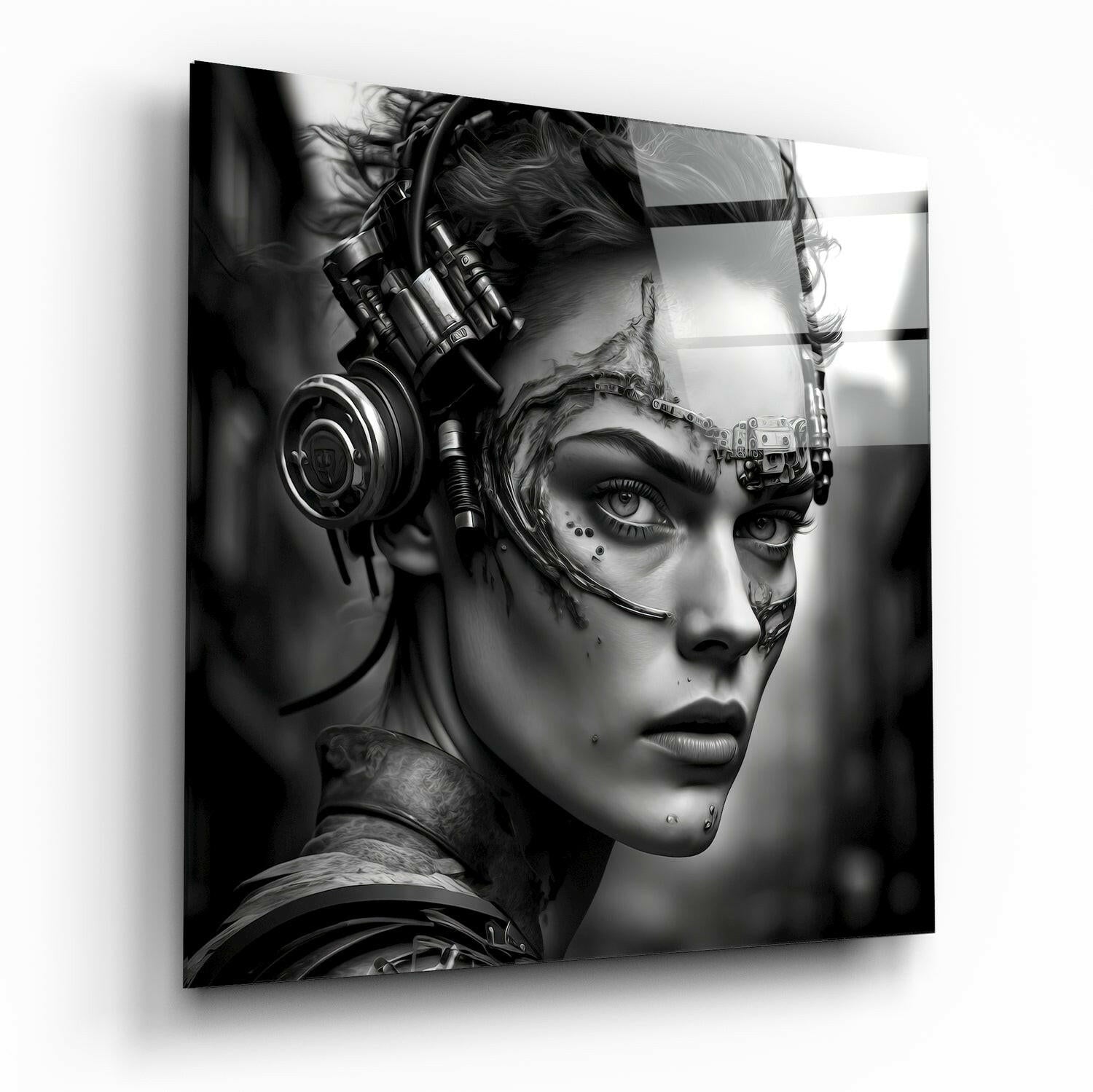 Woman Warrior Glass Wall Art || Designer Collection