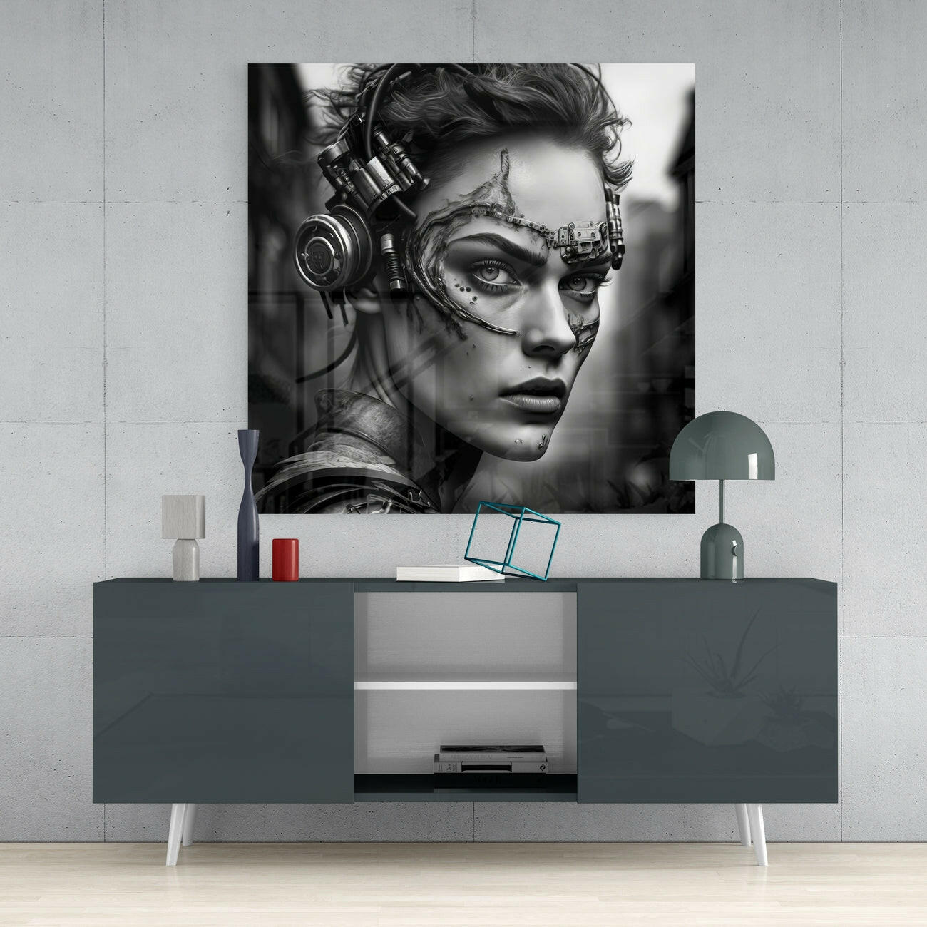 Woman Warrior Glass Wall Art || Designer Collection