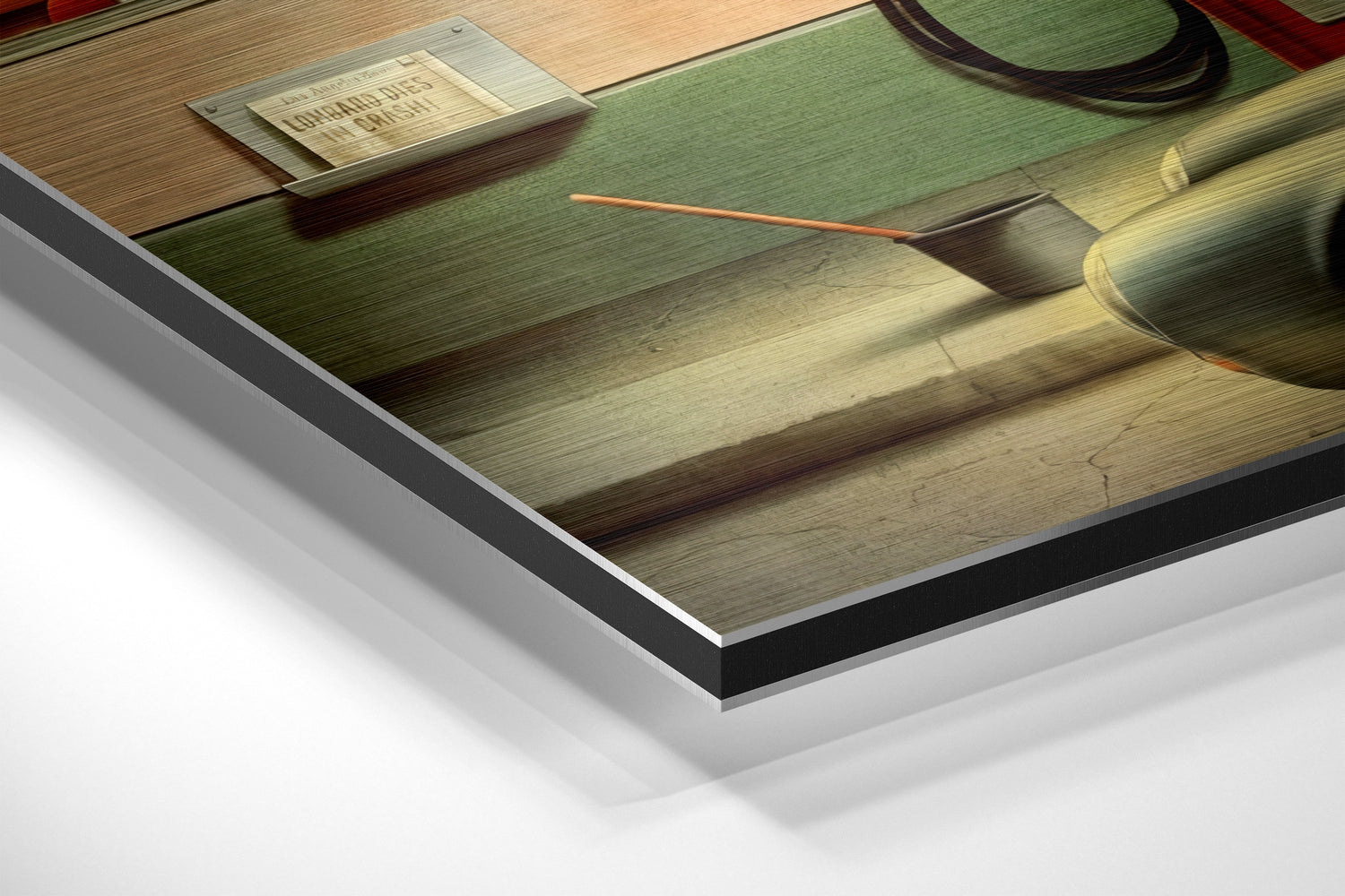 Retro Gas Station Brushed Aluminium Dibond Wall Art