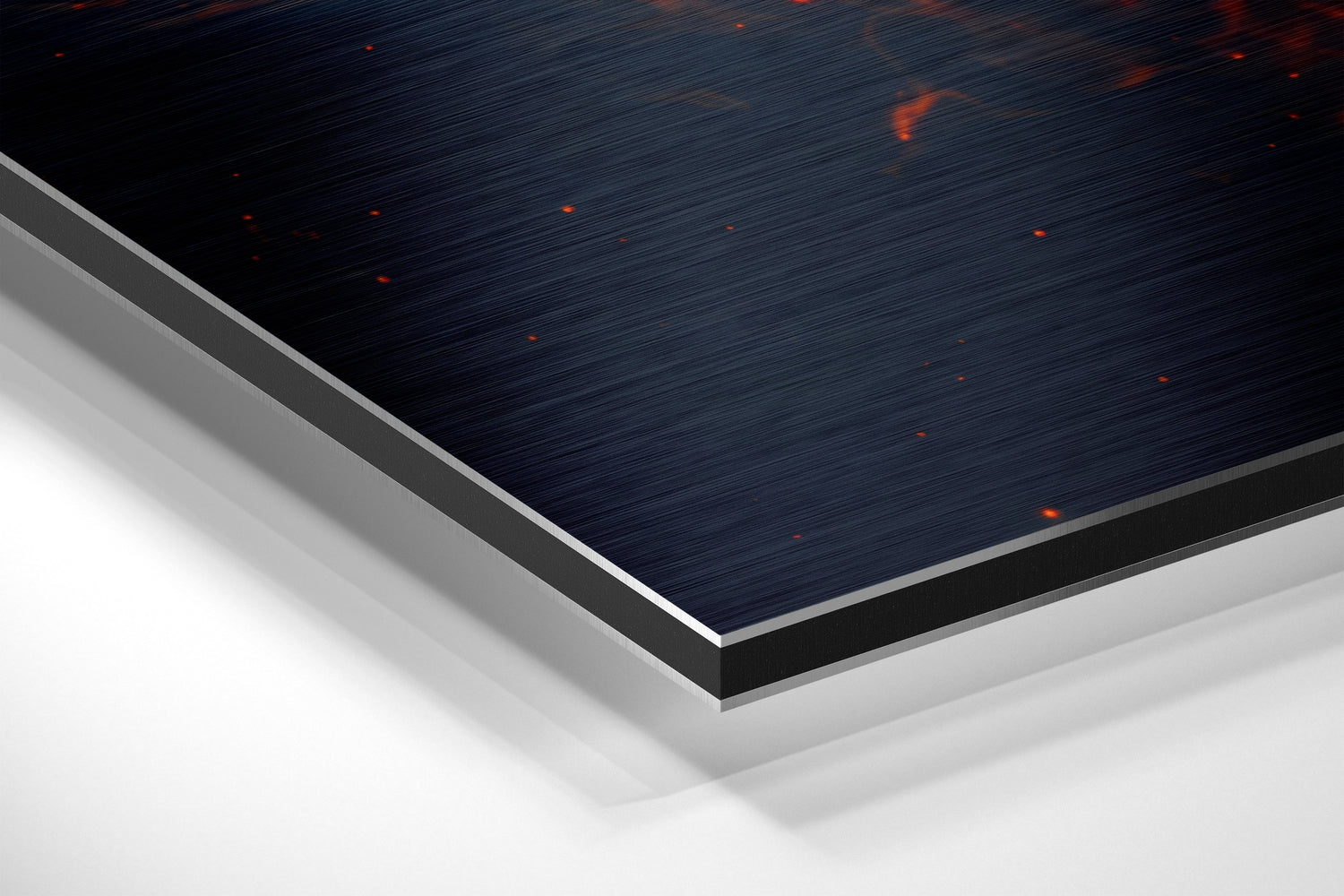 Fire Lion Brushed Aluminium Dibond Wall Art