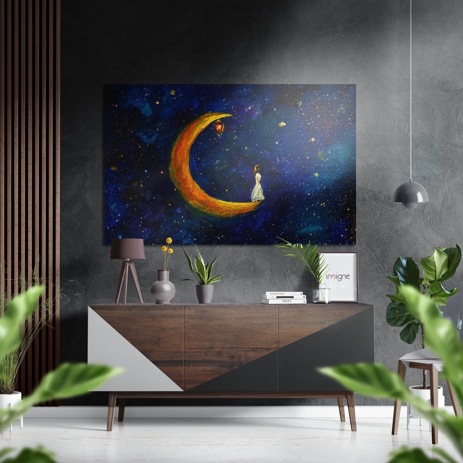 Moonfall Brushed Aluminium Dibond Wall Art