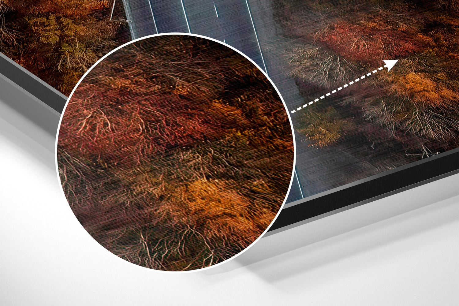 Road Brushed Aluminium Dibond Wall Art