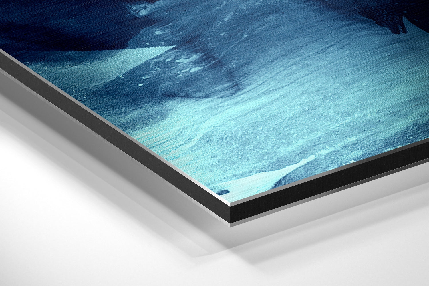 Abstract Waves Brushed Aluminium Dibond Wall Art