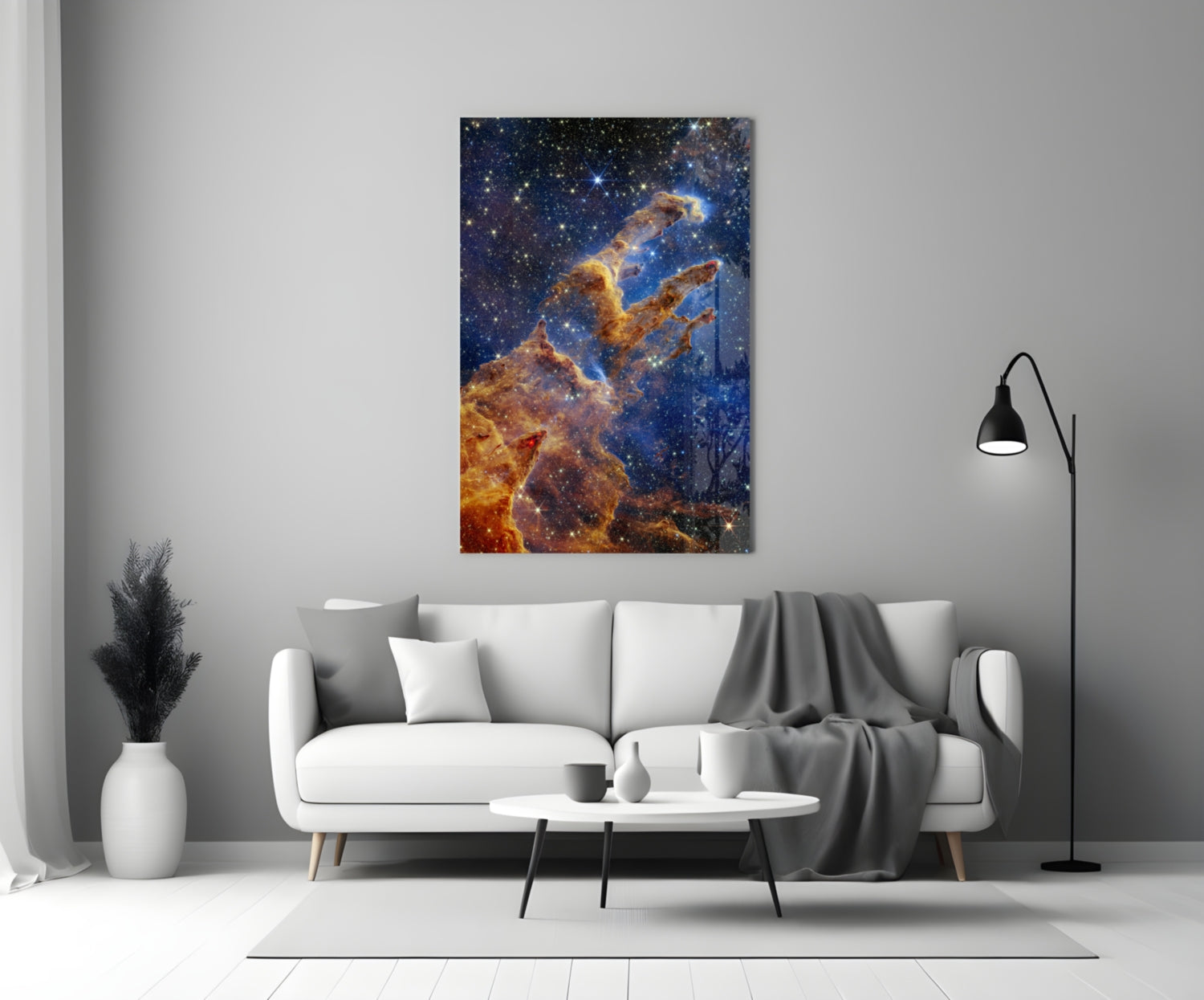 Pillars of Creation Nebula Glass Wall Art