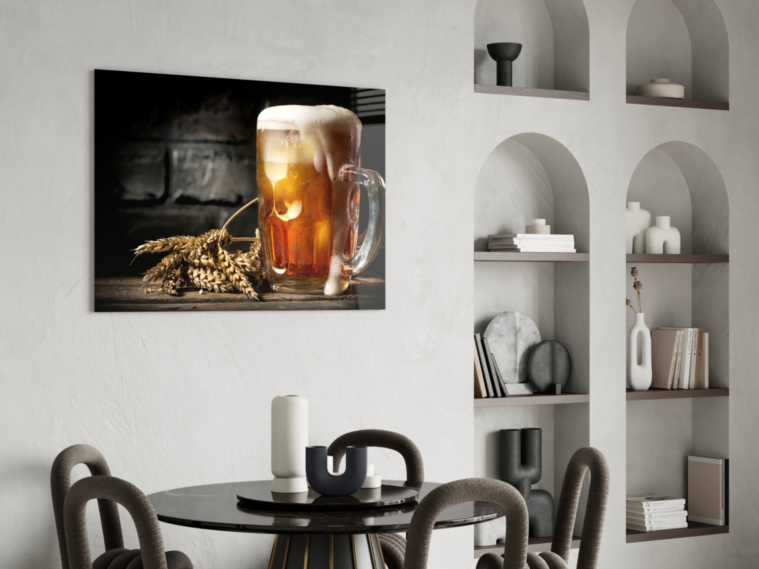 Frothy Mug And Wheat Ears Beer Glass Wall Art