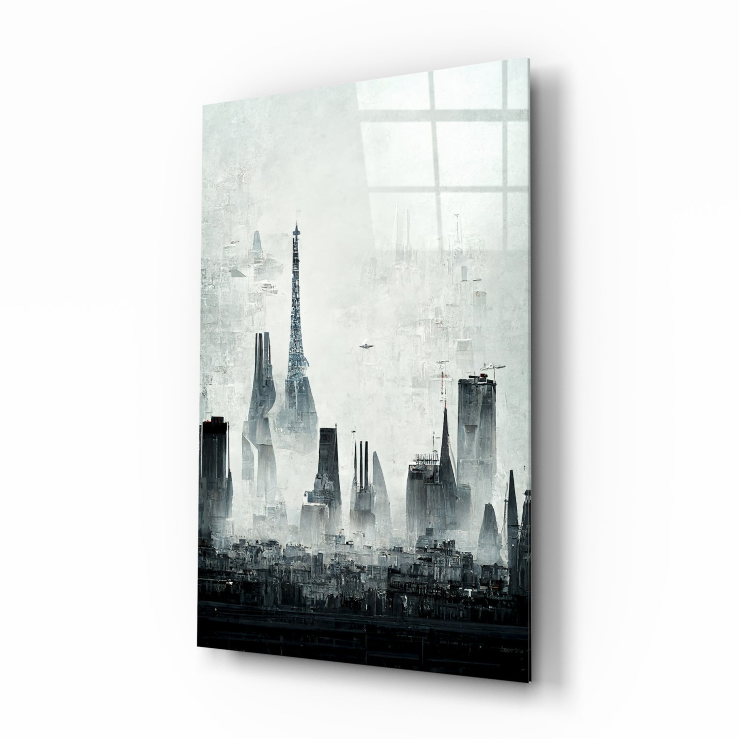 Old City Silhouette Glass Art || Designer Collection