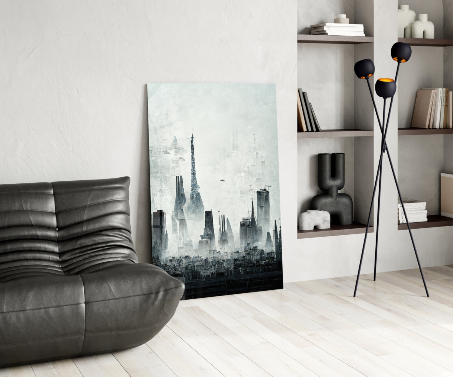 Old City Silhouette Glass Art || Designer Collection