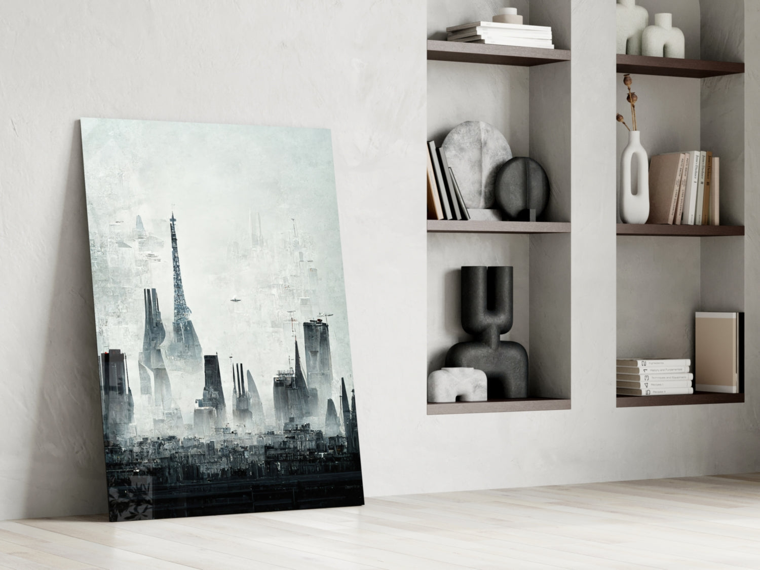 Old City Silhouette Glass Art || Designer Collection