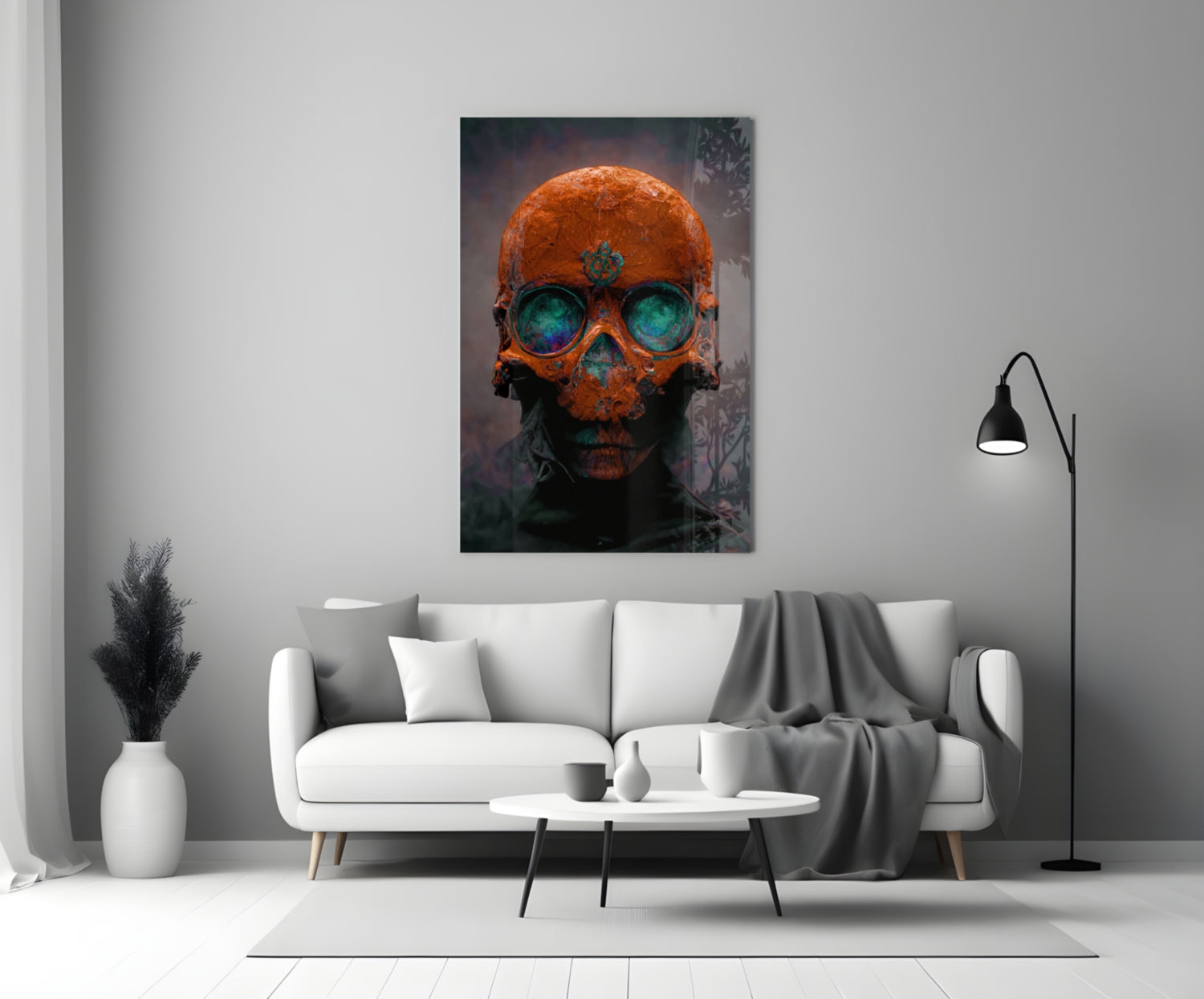 Skull Glass Art || Designer Collection