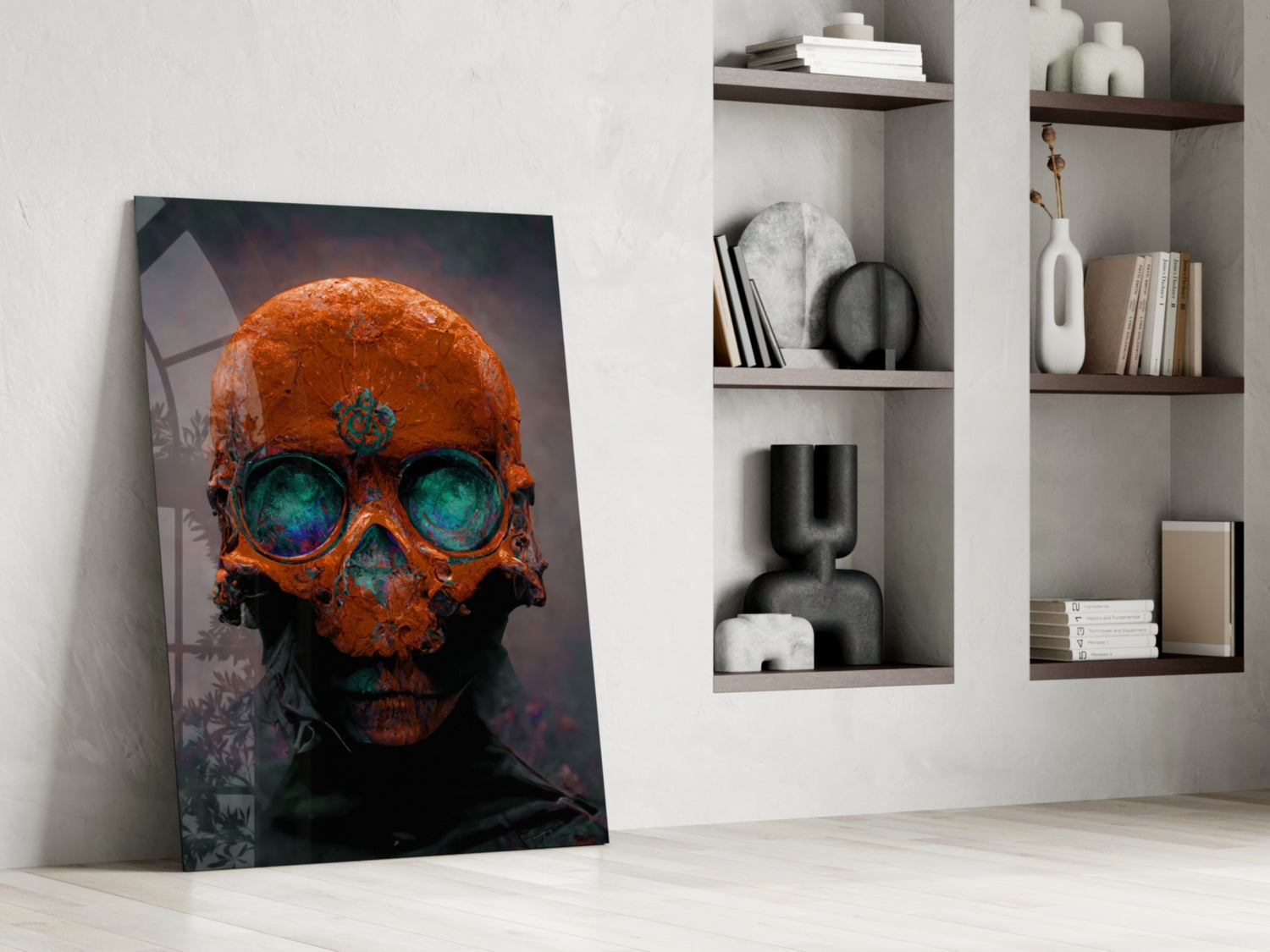 Skull Glass Art || Designer Collection