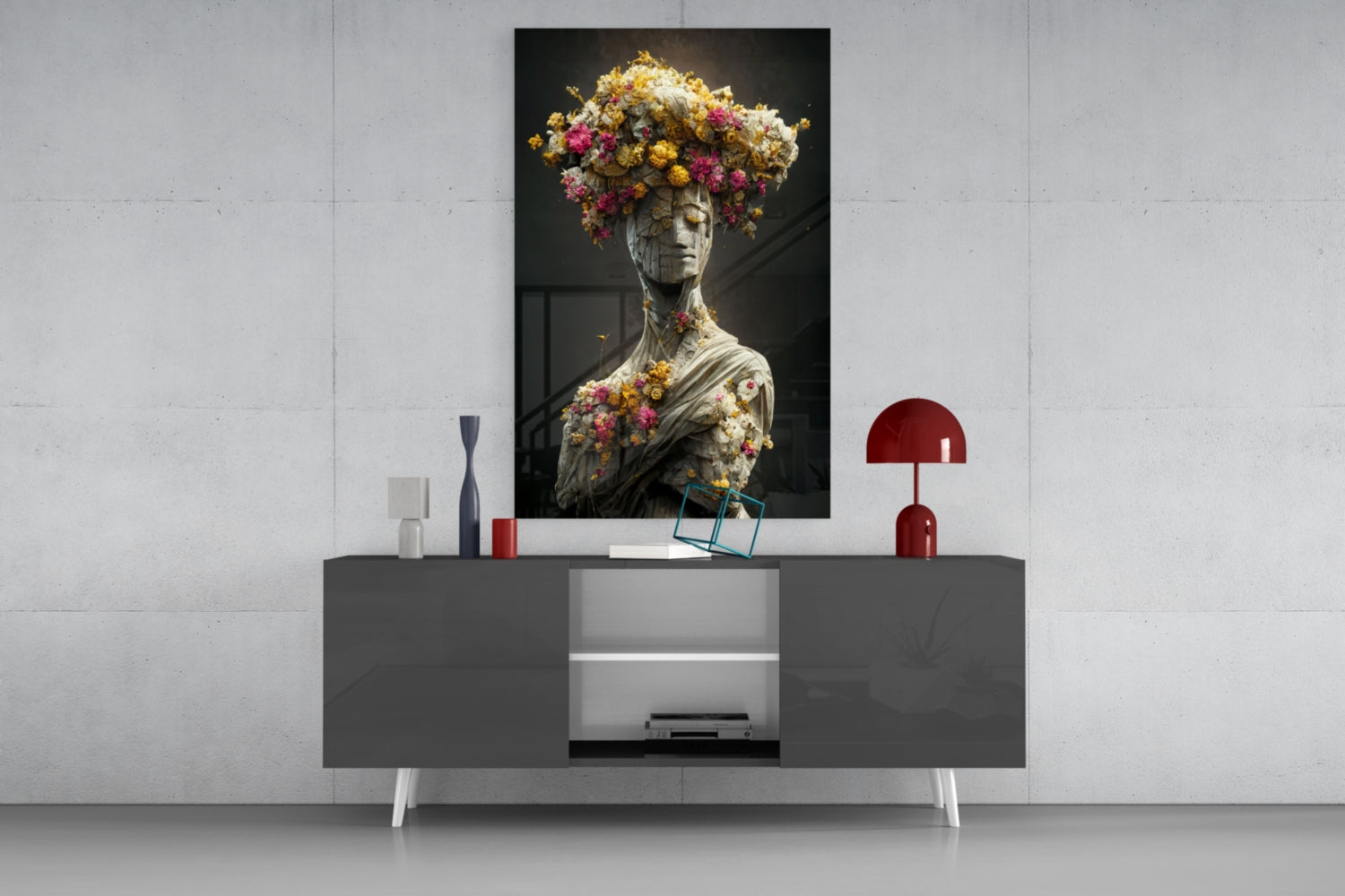 Abandoned Statue Glass Art || Designer Collection