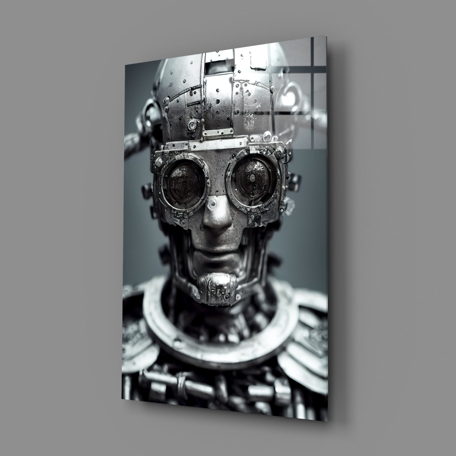 Humachine" Glass Wall Art || Designer Collection