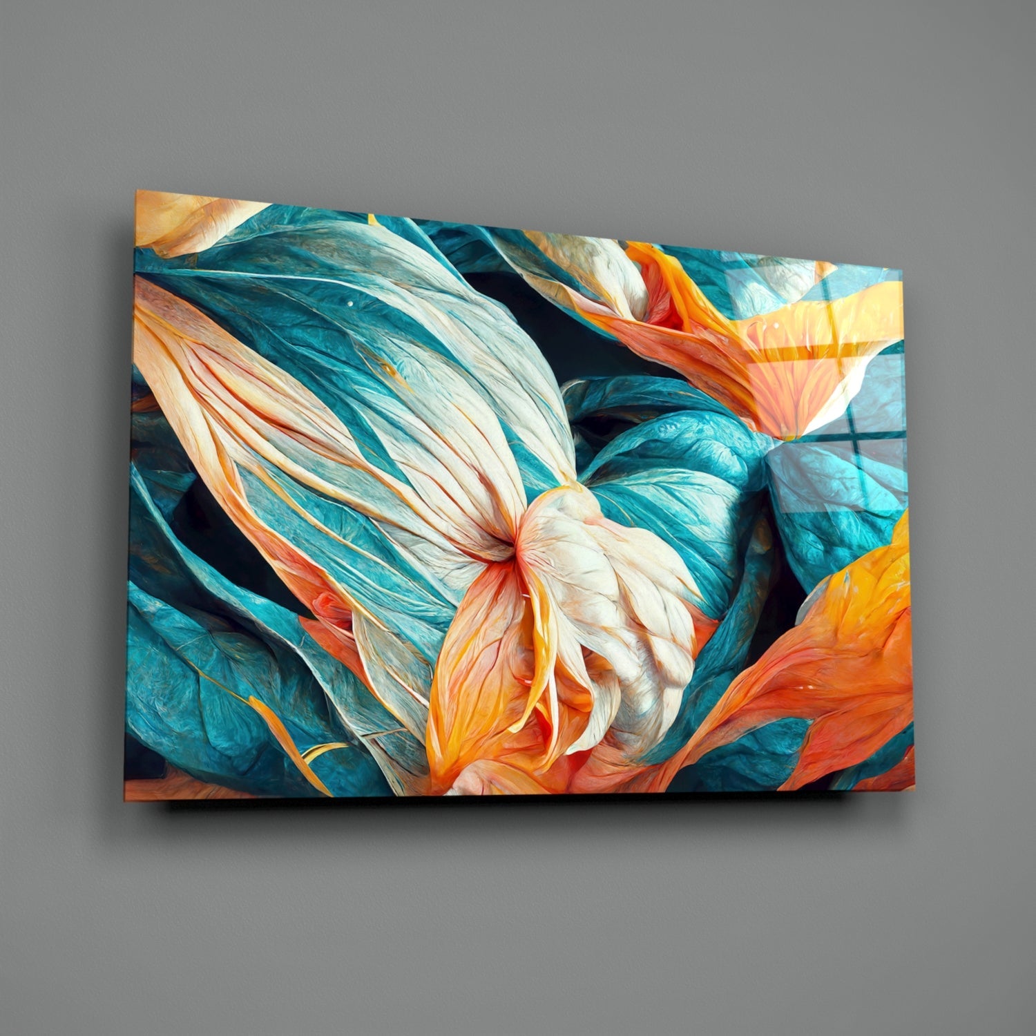 Flowerish Glass Wall Art || Designer Collection