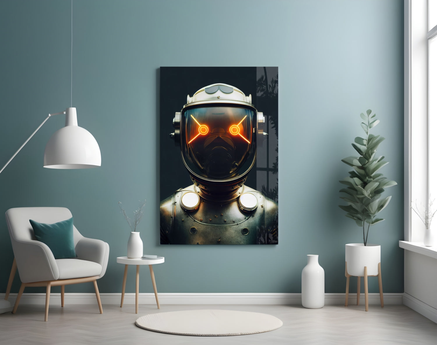 Robotic View Glass Wall Art || Designer Collection