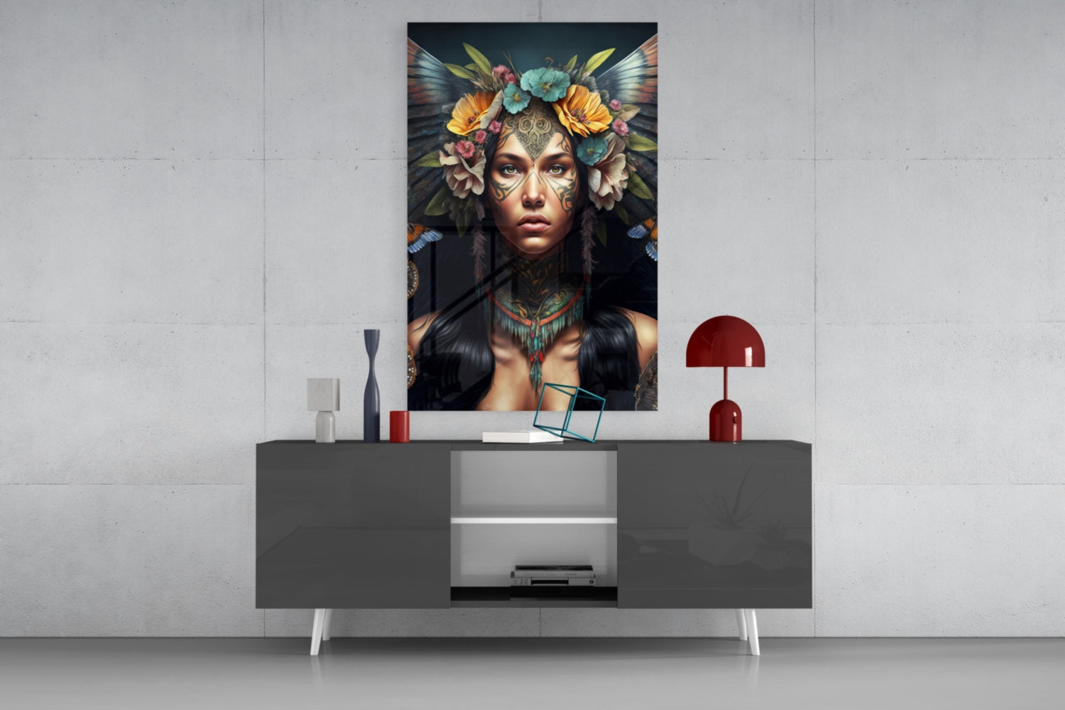 Warrior Beautiful Glass Wall Art || Designers Collection