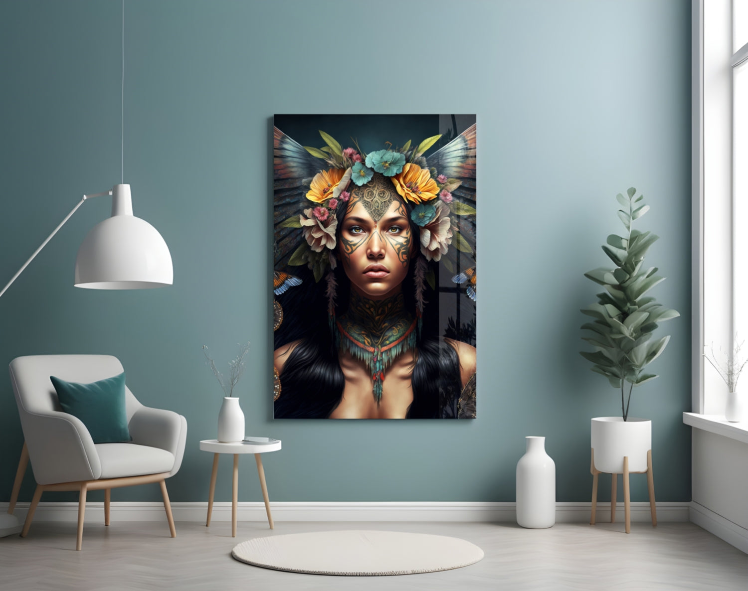 Warrior Beautiful Glass Wall Art || Designers Collection