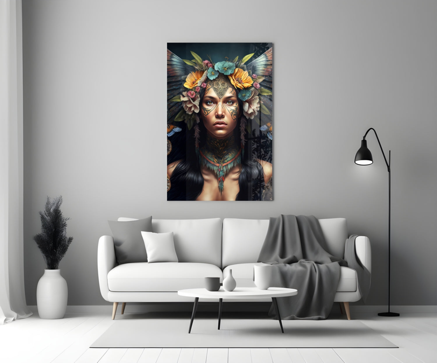Warrior Beautiful Glass Wall Art || Designers Collection