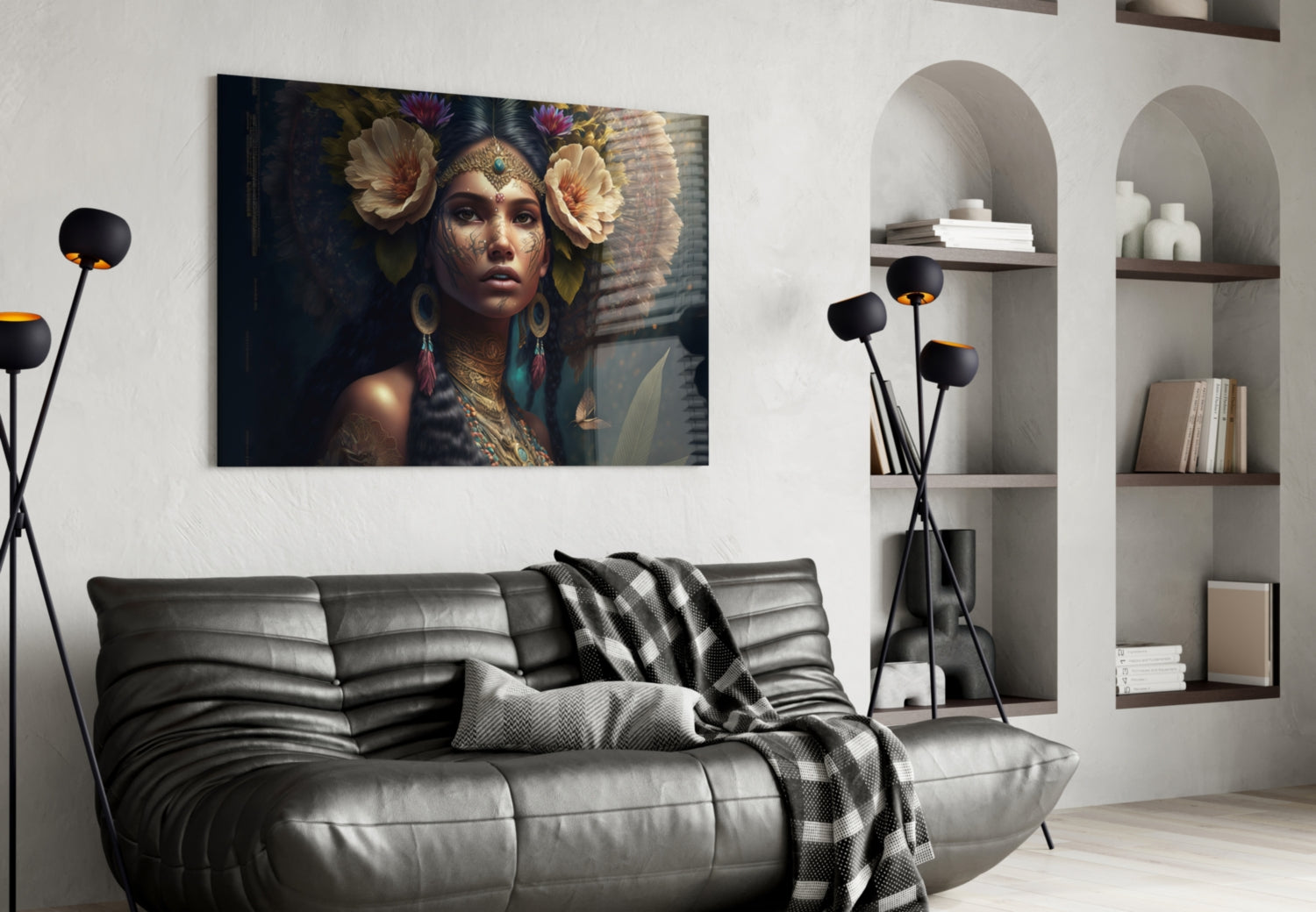 Flower Master Glass Wall Art || Designer Collection