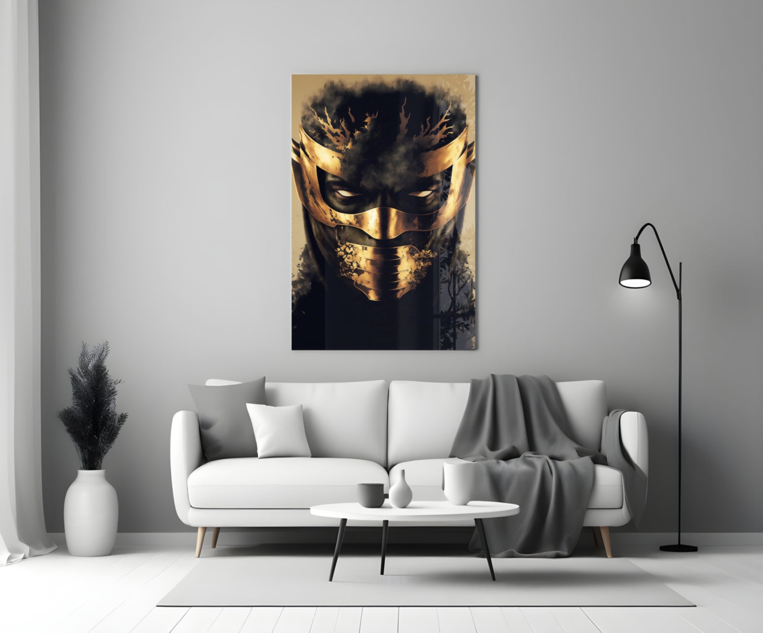 Masked Horror Glass Wall Art || Designer Collection