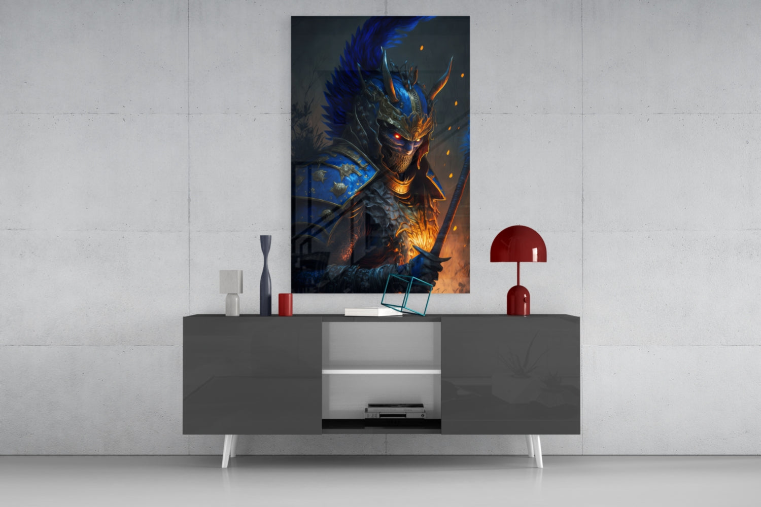 Master Warrior Glass Wall Art || Designer Collection