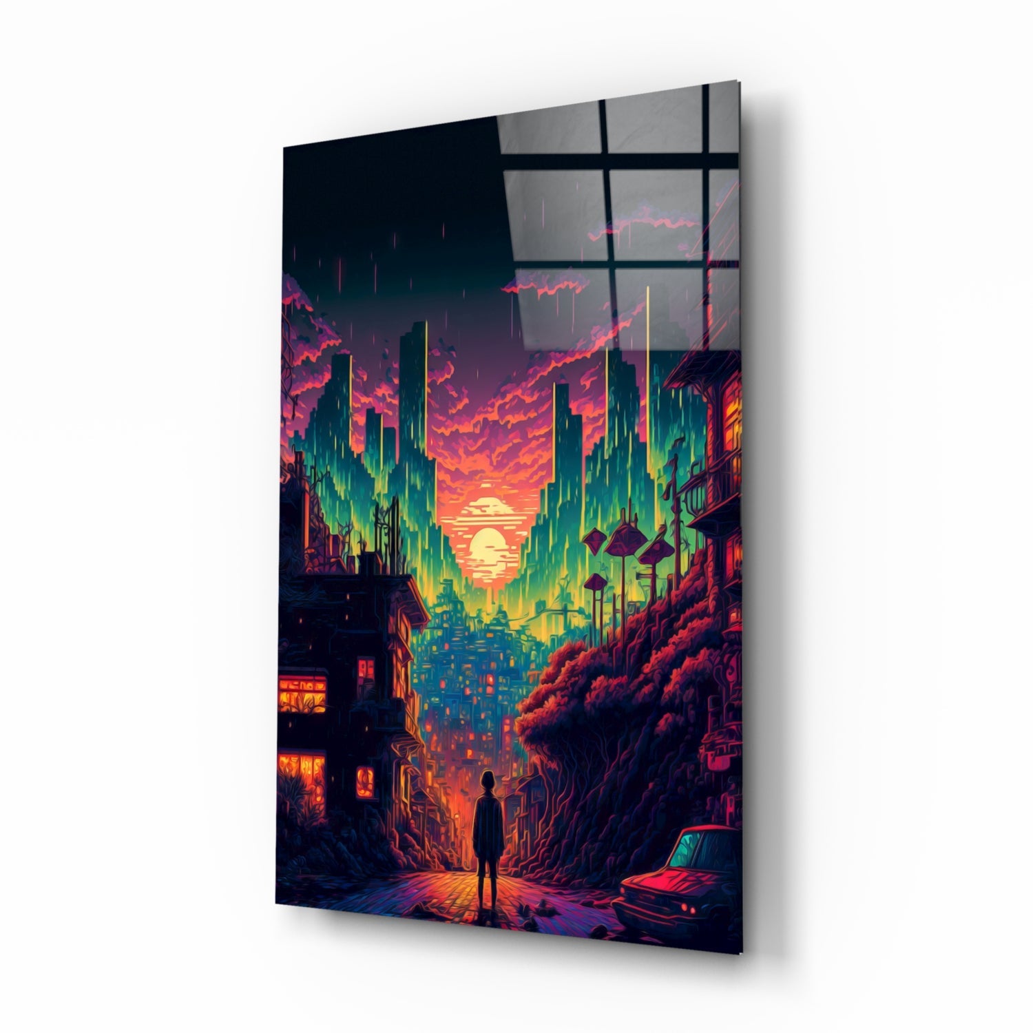 Walk to the New Life Glass Wall Art || Designers Collection