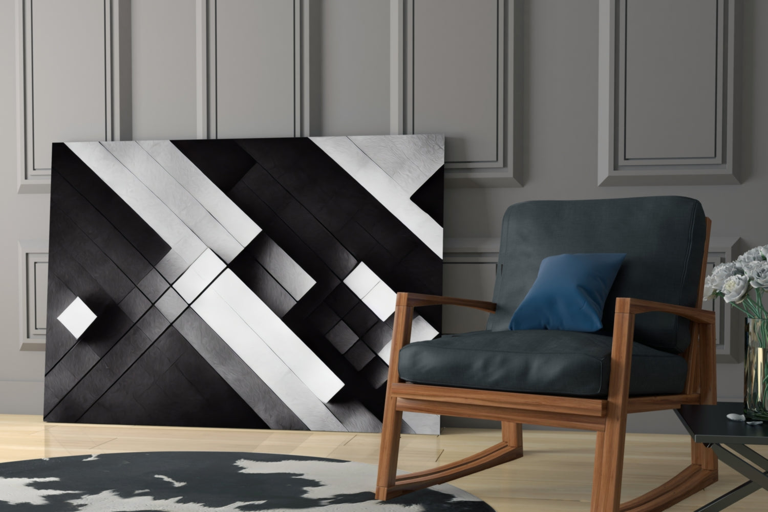 Cubic Glass Wall Art || Designers Collection