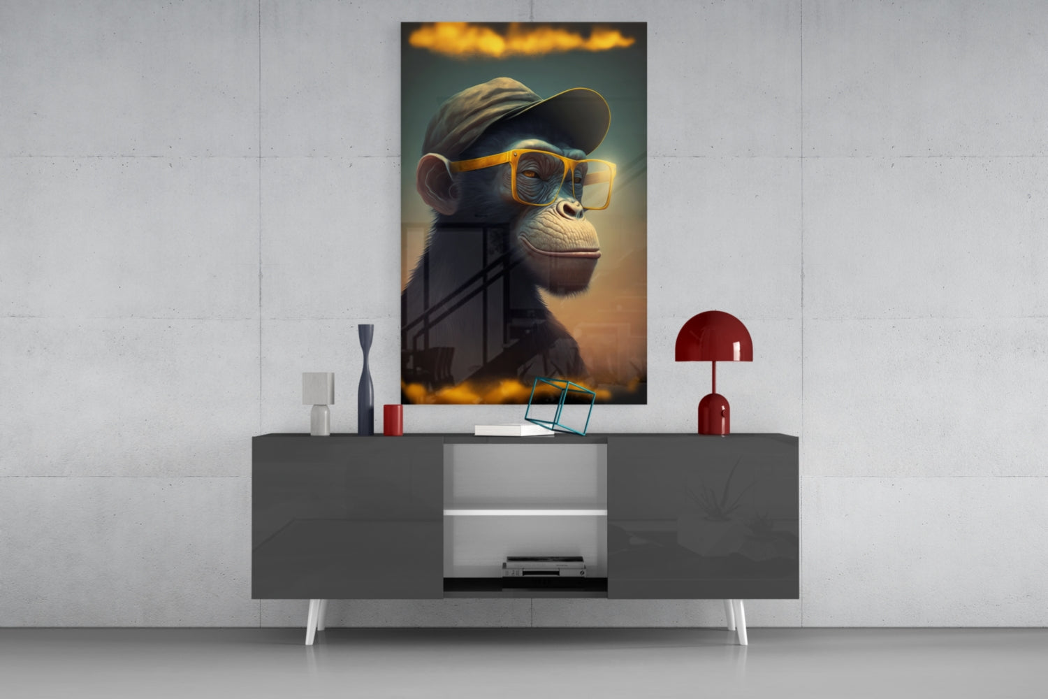 Wise Monkey Glass Wall Art || Designers Collection